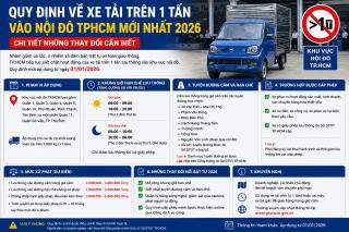 Quy định về xe tải trên 1 tấn vào nội đô TPHCM mới nhất 2026: Chi tiết những thay đổi cần biết